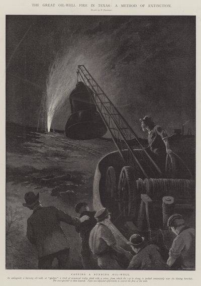 The Great Oil-Well Fire in Texas, a Method of Extinction by Paul Frenzeny